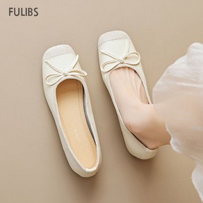 FULIBS 빅사이즈 여성 펌프스 구두 4cm 리본 미들힐 단화 225-265