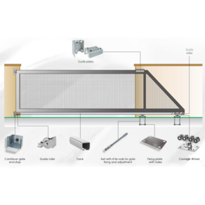 무레일 슬라이딩 게이트 대문 제작용 부품세트, 1개
