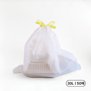 [나이스키친] 뽑아쓰는 편리한 끈있는 재활용 분리수거 봉투 30L 50매, 50개