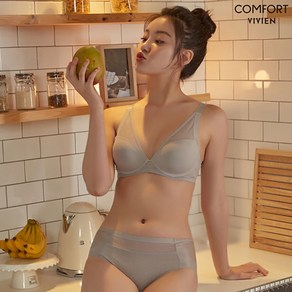 비비안 컴포트 라이크라 노와이어 브라팬티세트 BR6205S+PT6205P 바이올렛