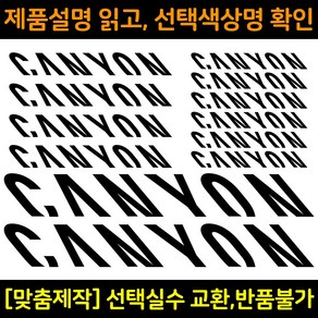 자전거로고데칼 BCS026 캐년 CANYON 자전거프레임꾸미기용스티커, 1세트, 주황