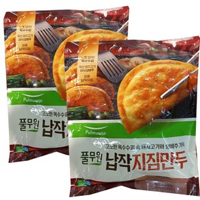 풀무원 납작지짐만두 아이스포장무료, 2개, 700g