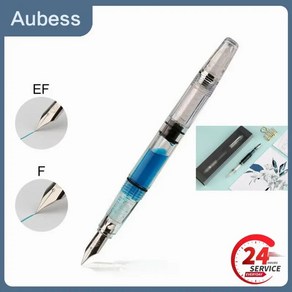 PENBBS 494 피스톤 송진 투명 EF F 학교 사무실 비즈니스 쓰기 크리스마스 선물 학용품, 없음, 7.Pen F 1pc