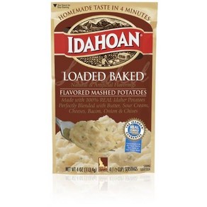 Idahoan Mashed Loaded Potatoes 4 oz 아이다호안 매시드 로디드 포테이토 4온스, 113g, 1개