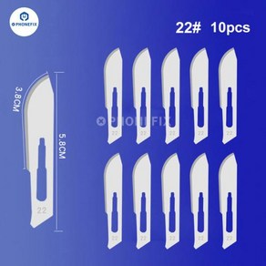 탄소강 멸균 메스 나이프 블레이드 전화 메인보드 PCB SMD 수리 수술 칼 키트 11 1