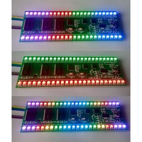 RGB MCU 조정 가능한 디스플레이 패턴 듀얼 채널 듀얼 24 LED 레벨 표시기 5V