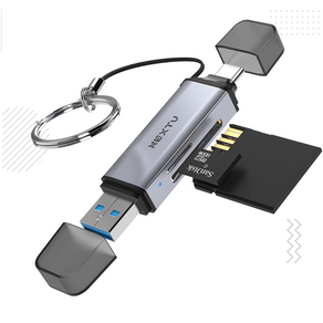 NEXTU - 9723TC-OTG 카리미 블랙박스 멀티 SD카드 리더기 / USB3.1 Type-C/USB-A 스틱형 휴대용 카드리더기 / SD MicoSD 지원, 1개