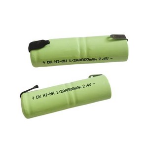 충전식 24V 12AA NiMh 배터리 800mAh 12 AA 배터리 전기 면도기 면도기 칫솔용 용접 탭, 2 PCS