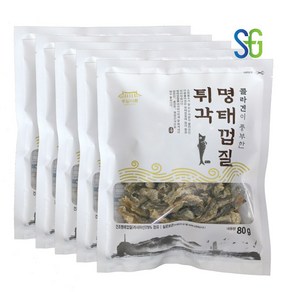 (동일식품)콜라겐이 풍부한 명태껍질튀각80gx5봉 맛나요, 80g, 5개