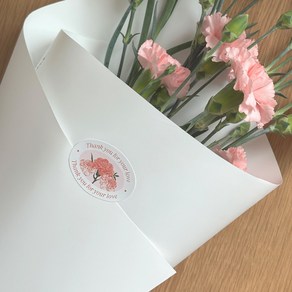 카네이션 가정의달 어버이날 스승의날 선물 포장 스티커 30개 로엣 [Flowe]
