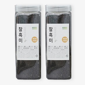 국내산 햅쌀 통에 담은 찰흑미 쌀, 1kg, 2통