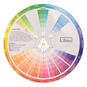 컬러가이드 조색표 보색대비 색상표 양면 컬러휠
