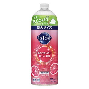 큐큣토 주방세제 거품이 팍! 핑크 자몽향 리필용 700ml, 1개