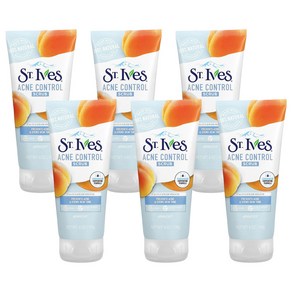 St Ives 세인트이브스 아크네 컨트롤 애프리콧 스크럽 6oz(170g) 6개 Apicot Scub Acne Contol, 170g