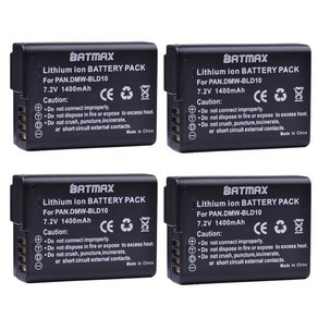 파나소닉 호환 DMW-BLD10E Lumix DMC-G3 용 4Pcs 1400mAh DMW 배터리, 한개옵션0, 1개