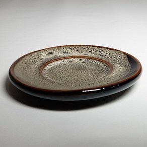 천목 호피 찻잔 받침 지름 8.7cm, 1개