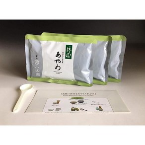 Maukyu Kosanen 일본직구 마루큐 고야마엔 말차 식품 가공용 아야메 100g 봉지 x 3 계량스푼 및 사용 설명서 포함, 사이즈, 3개