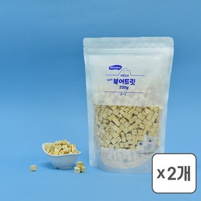 펫프리카 동결건조 메가 트릿 대용량 고양이 강아지 간식, 2개, 220g, 북어