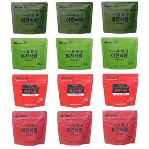 육해공 야전식량 전투 비상 식량 혼합 5종 세트, 100g, 12개