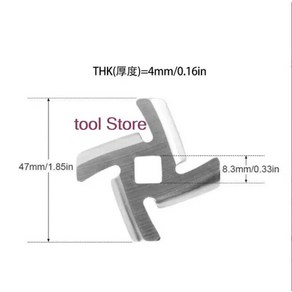 믹서기 1/3 Buah Penggiling Daging Mincer Pisau Tahan Karat Aksesori Dapur Suku Cadang Dengan Lubang Bag