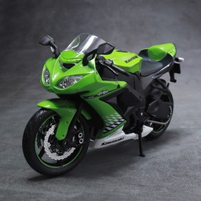 마이스토 1:12 다이캐스트 오토바이모형 바이크피규어, 가와사키 닌자 ZX-10R 그린, 1개