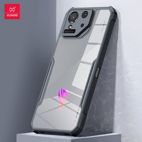 Xundd 에어백 낙하 방지 렌즈 보호 후면 투명 커버 Asus ROG 폰 9 프로 8 7 용 케이스, 04 Fo ROG Phone 9 Po, 01 1 Piece Case, 01 Black Clea, 1개