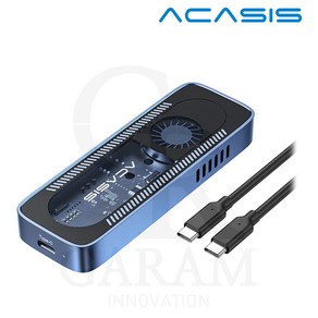 아카시스 10G M.2 NVMe 외장케이스 EC-6608AIR C타입 무소음팬 알루미늄바디