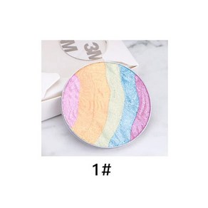 레인보우 하이라이터 팔레트 편광 글리터 아이 섀도우 파우더 메이크업 페이스 바디 쉬머 샤인 일루미나도, [01] 01, 1개