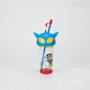 굿즈컴바인 스토어 크레용신짱구 빼꼼 텀블러 물병 4종 KIFFJOIT.LTD, 액션가면 짱구 블루