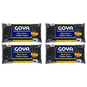 Goya Black Beans Dy 14oz (Pack of 4) 고야 검은콩 건조 14온스 (4팩), 4개