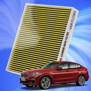 BMW X4 2세대 G02 전차종 자동차 에어컨 히터 필터 초미세먼지 차단 활성탄 필터 H11, 1개