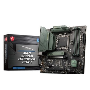 MSI MAG B660M BAZOOKA DDR4 마더보드 Mico-ATX [Intel B660 칩셋 탑재] 제12세대 CPU(LGA1700) 대응 MB5699 미드나이트 그린