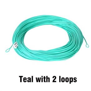 Maximumcatch 전방 플로팅 플라이 낚싯줄 라인 100FT 무게 2WT 3WT 4WT 5WT 6WT 7WT 8WT, WF6F, [12] Teal 2 Loops, 1개