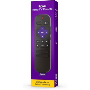 Roku Remote 공식 제조사 제품 TV 컨트롤이 포함된 리모컨 간단한 설정 및 미리 설정된 앱 바로가기 교체 리모컨은 모델과만 호환됩니다