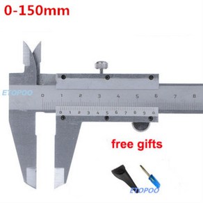 미니 버니어 캘리퍼 스테인레스 스틸 슬라이드 게이지 휴대용 측정 도구 경화 미터법 기계공 70mm 100mm 150mm, 0-150mm, 1개