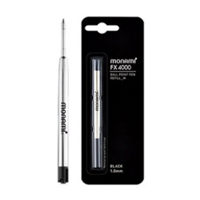 모나미 FX 4000 볼펜 리필심 1.0mm, 블랙, 2개