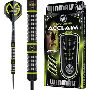 WINMAU MVG 호평 텅스텐 스틸 팁 다트 25g 비행 및 샤프트 세트, Single, 1개, Single