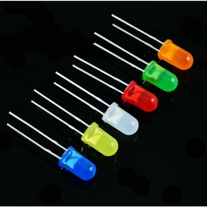 아두이노 5mm 불투명 LED 6 컬러 발광다이오드 - 100개 묶음 0.1%의 비밀