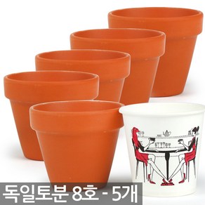 세인화분 독일 토분 표준형 8호 5P 세트 - 화분 독일토분, 독일토분표준형_8호, 5개