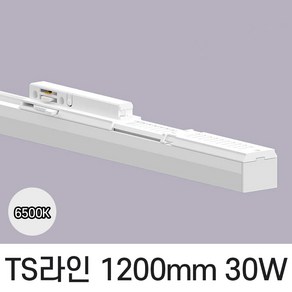 LED T라인 레일조명 트랙등 티라인 1200mm, 예도 TS라인 화이트바디, 30w 1200mm, 주광색 흰빛 6500K, 1개