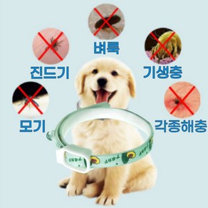 강아지 고양이 모기 진드기 해충퇴치 목걸이, 아보카도 S, 1개