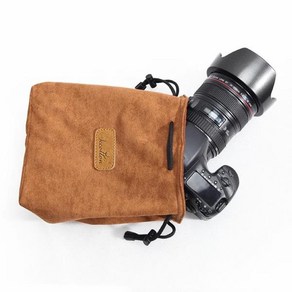 최신 2024 모델 다용도 DSLR 벨벳 드로스트링 카메라 가방 소프트, 한개옵션1, 12 Lens Pouch-Khaki-S