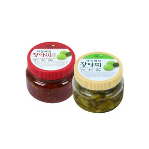 하동 매실절임피클 500g+고추장장아찌 500g 2병 밥반찬, 1세트, 500g