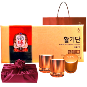 정관장 6년근 홍삼 황진 활기단 30환 112.5g+쇼핑백 가정의달 여행 골프 추석 설 명절 선물세트(보자기포함) 1세트, 112.5g, 1개