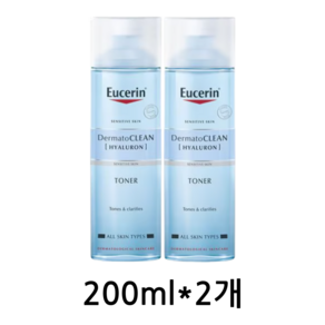 [best] 1+1 유세린 더머토클린 클래리파잉 토너 200ml 기초화장품 기초 수분 장벽 모공 에센스 물광 피부 영양 보습 수분 토너 피부 장벽 진정 기초 베이스 데일리 화장품, 400ml, 1개