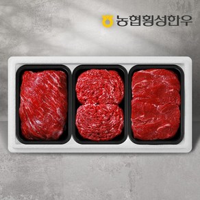 [농협횡성한우] 1등급 하누리 알찬 정육세트 7호 (국거리500g+불고기500g+장조림500g) / 총1.5kg