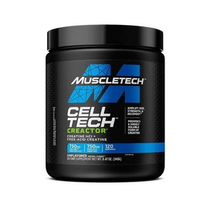 Muscle Tech 크레아틴 파우더 언플레이버 120회 분 169367, 무향, 1개, 240g