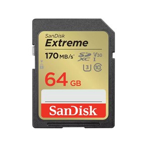 샌디스크코리아 공식인증정품 SD메모리 SDHC Extreme 익스트림 SDXV2 64GB