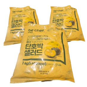 동원 대용량 단호박 샐러드 업소용 샐러드, 기본선택, 1kg, 3개