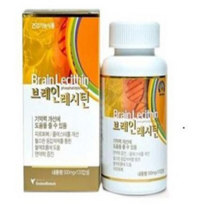 브레인레시틴 500mg 120캅셀 기억력 집중력 두뇌건강, 1개, 120정